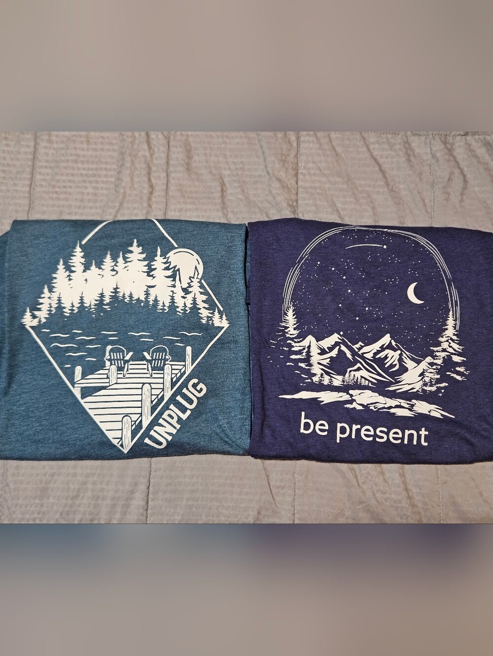 NWOT Life Unplugged Triblend Nature Graphic Tees Duo (2)